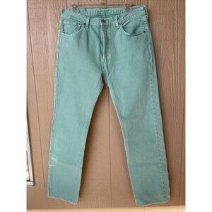 Levi's Men's 501 Denim Original Button Fly Jeans Mint Light Green 33x32